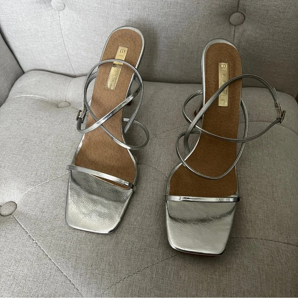 Billini NIB Silver metallic Bentley heels size 10